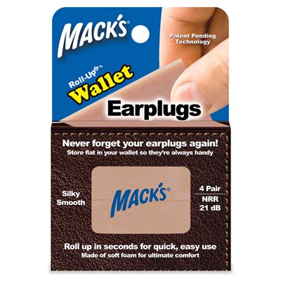Mack's Roll-Ups Wallet Earplugs (4 pair / box)